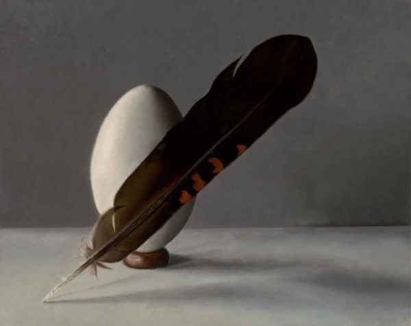 Swan Egg and Cockatoo Feather