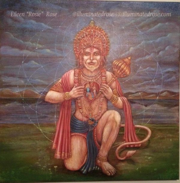Hanuman with titles
